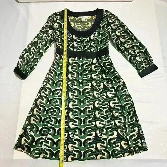 Vintage Diane Von Furstenberg Steffi Chain Link Silk Evening Empire Dress Size 2 - Picture 12 of 16